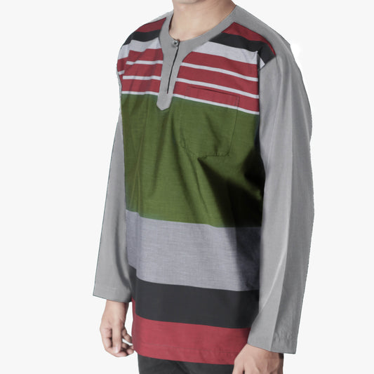 Horizontal Olive / Grey