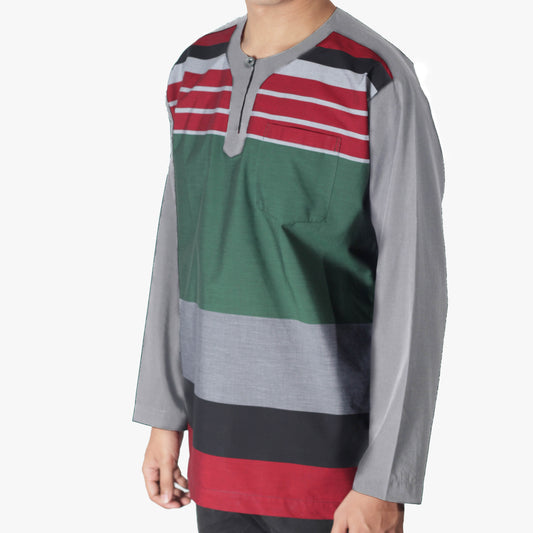 Horizontal Emerald / Grey